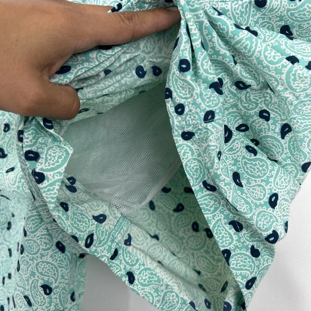 Bonobos Swim Trunks Men's 38 Green Seafoam Paisley Print 7" Inseam W Brief Liner - Picture 12 of 12